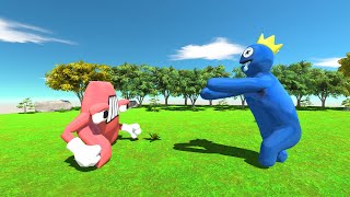 Alphabet A vs Rainbow Friends Blue - Animal Revolt Battle Simulator