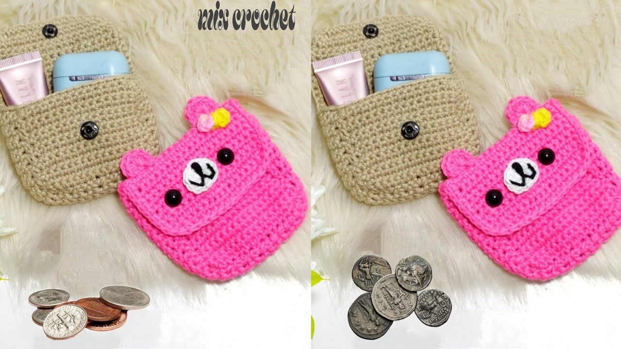 محفظه  كروشيه كيوت- crochet wallet