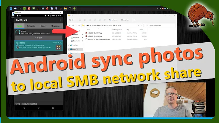 Android smartphone sync photos and videos to NAS SMB share