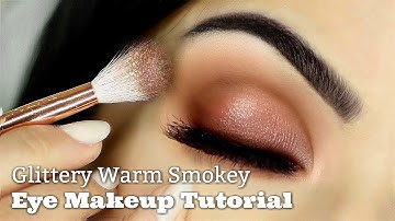 Beginners Eye Makeup Tutorial | Smokey Glitter | How To Apply Eyeshadow