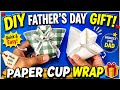 DIY Father’s Day Gift 🎁 | Paper Cup Gift Wrap Idea | Easy &amp; Creative Gift for Dad