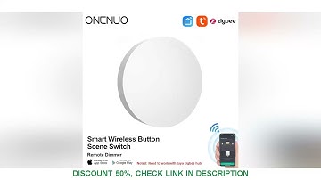 Tuya zigbee botão inteligente interruptor de cena controle voz botão sem fio vida inteligente app zi