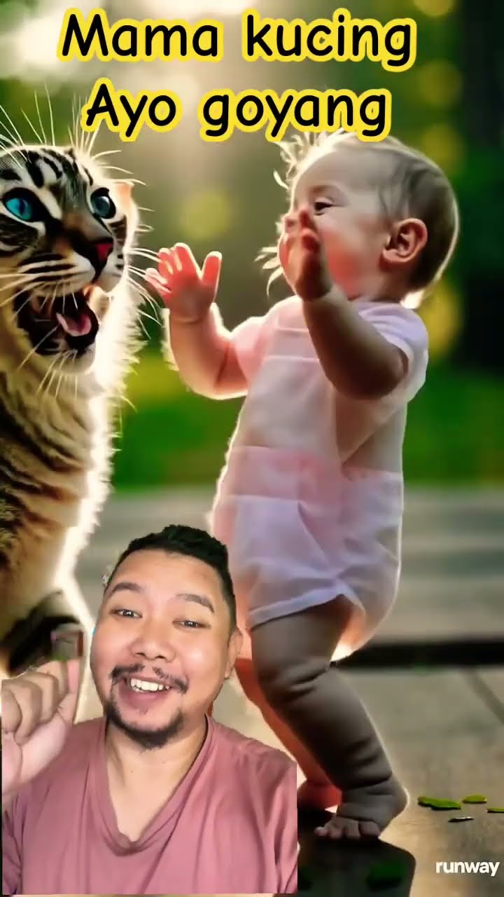 MAMA KUCING AYO BERGOYANG!!!?? #cute #cat #funny #baby #cutebaby #yt