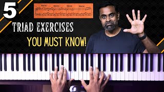 5 USEFUL Exercises to Practice a Chord with an EXTRA Note on the Piano