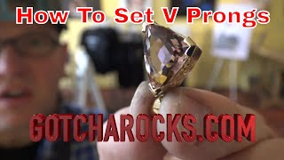 How to set gemstones in V prongs