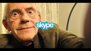 Christopher Lloyd joined the Back to the Future superfans on a Skype video call