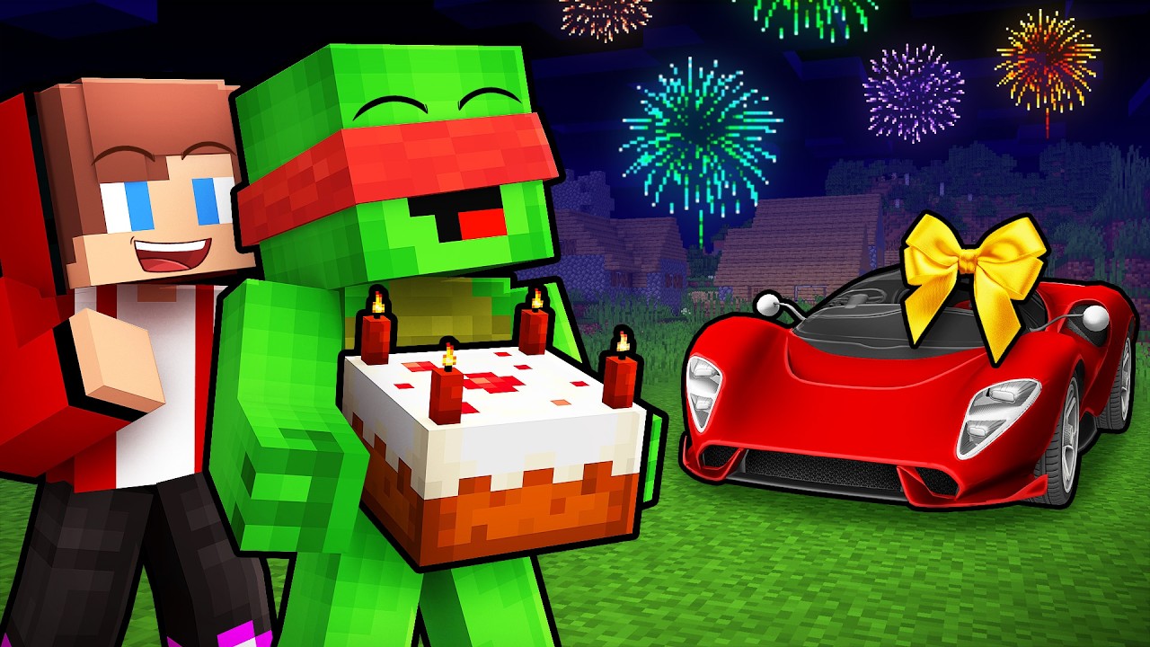 JJ Surprise Mikey with DREAM Birthday in Minecraft - Maizen