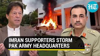 Pak Army Headquarters Stormed By Imran Supporters Lahore Corps Commander S House Torched