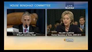 Chairman Gowdy questions Secretary Clinton about Benghazi - Round 3