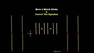 shorts matchsticks matchstick  Puzzle 17 move 2 Match Sticks U0026 Correct The Equation