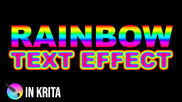 Rainbow Text Effect, Krita Tutorial