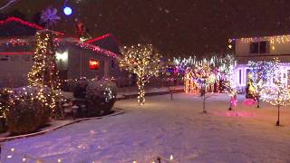 Canadian Christmas - Candy Cane Lane &quot;Christmas Lights&quot; in Kelowna,  December 19, 2019