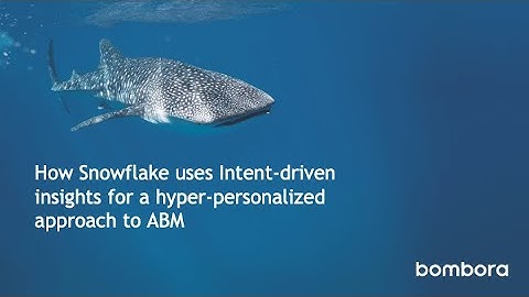 How Snowflake uses Intent-driven insights for a hyper-personalized approach to ABM