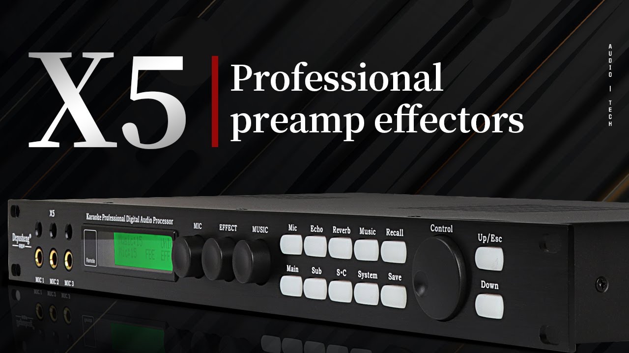 Depusheng X5 Digital Mixer Reverberator Microphone KTV Karaoke