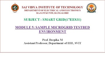 MODULE 5: MICROGRID TESTBED ENVIROMENT