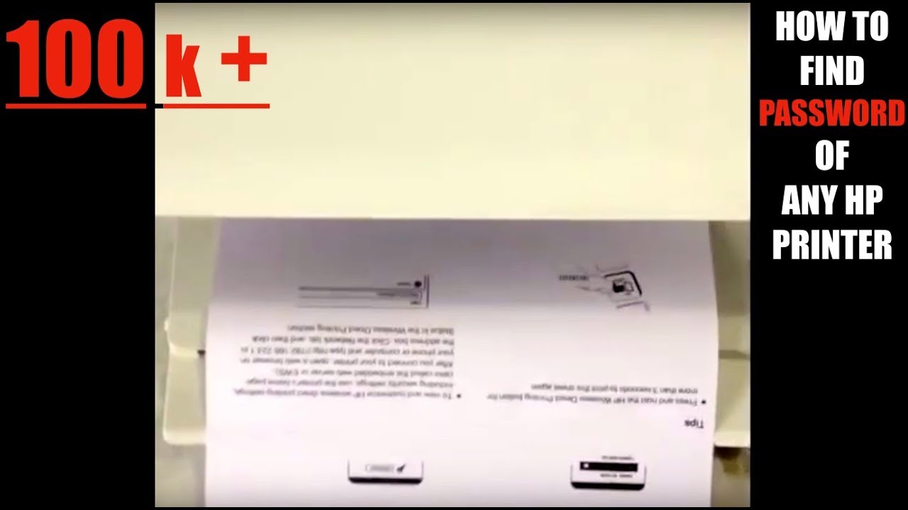 How To Find Password Of Any HP Printer YouTube