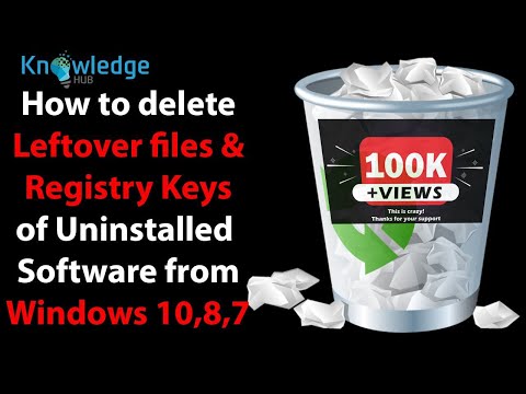 How to Delete leftover Files and Registry Keys of uninstalled Program On Windows 11,10,8 and 7