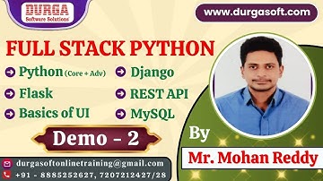 FULL STACK PYTHON tutorials || Demo - 2 || by Mr. Mohan Reddy On 23-10-2025 @8PM (IST)
