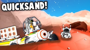 Space QUICKSAND Swallows Moon Buggy! (Astroneer Multiplayer Gameplay Ep 7)