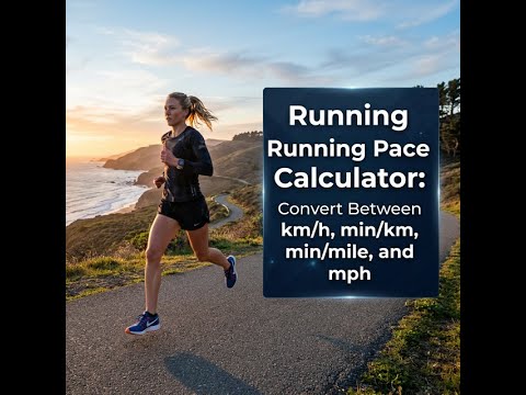 Running Pace Calculator: km/h, min/km, mph