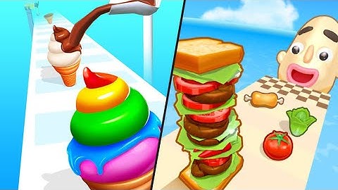 Ice Cream Stack | Sandwich Runner / All Level Gameplay: Android,OSi