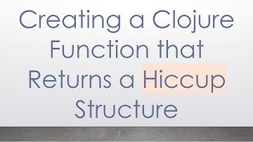 Creating a Clojure Function that Returns a Hiccup Structure