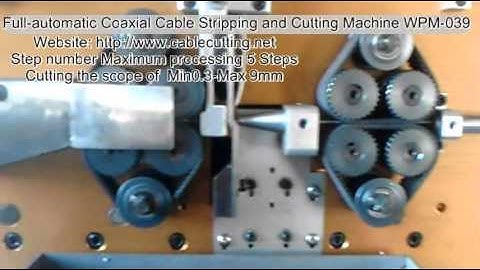 Full automatic Coaxial Cable Stripping and Cutting Machine WPM-039 http://www.cablecutting.net/
