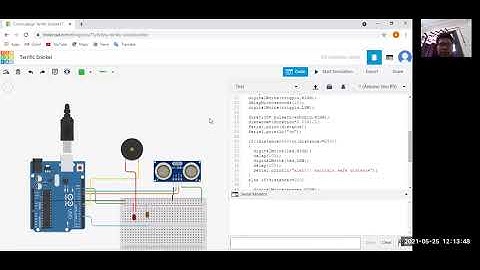 Accident Avoidance System using arduino UNO on Tinkercad simulator.
