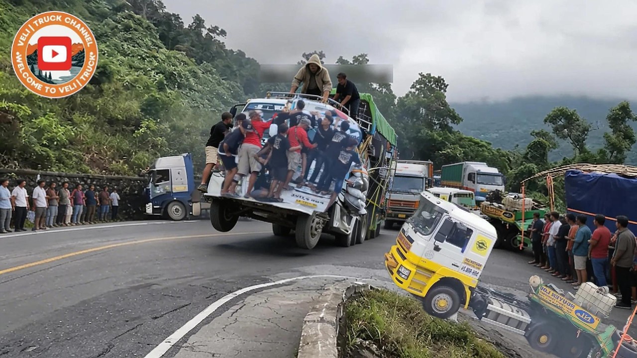 Перегруженные грузовики и горькие последствия – шокирующие моменты, когда грузовики теряют управл...