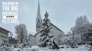 🇦🇹Walking in the amazing, big snowfall in Mayrhofen (02.12.2023)