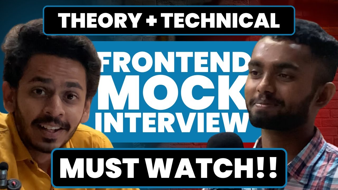 #2 Frontend Interview for Placements - Mock Interview Series - YouTube