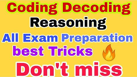 Coding Decoding Basic and Reasoning tricks | SBI, IBPS, RRB, RBI All Banking exam preparation Tricks
