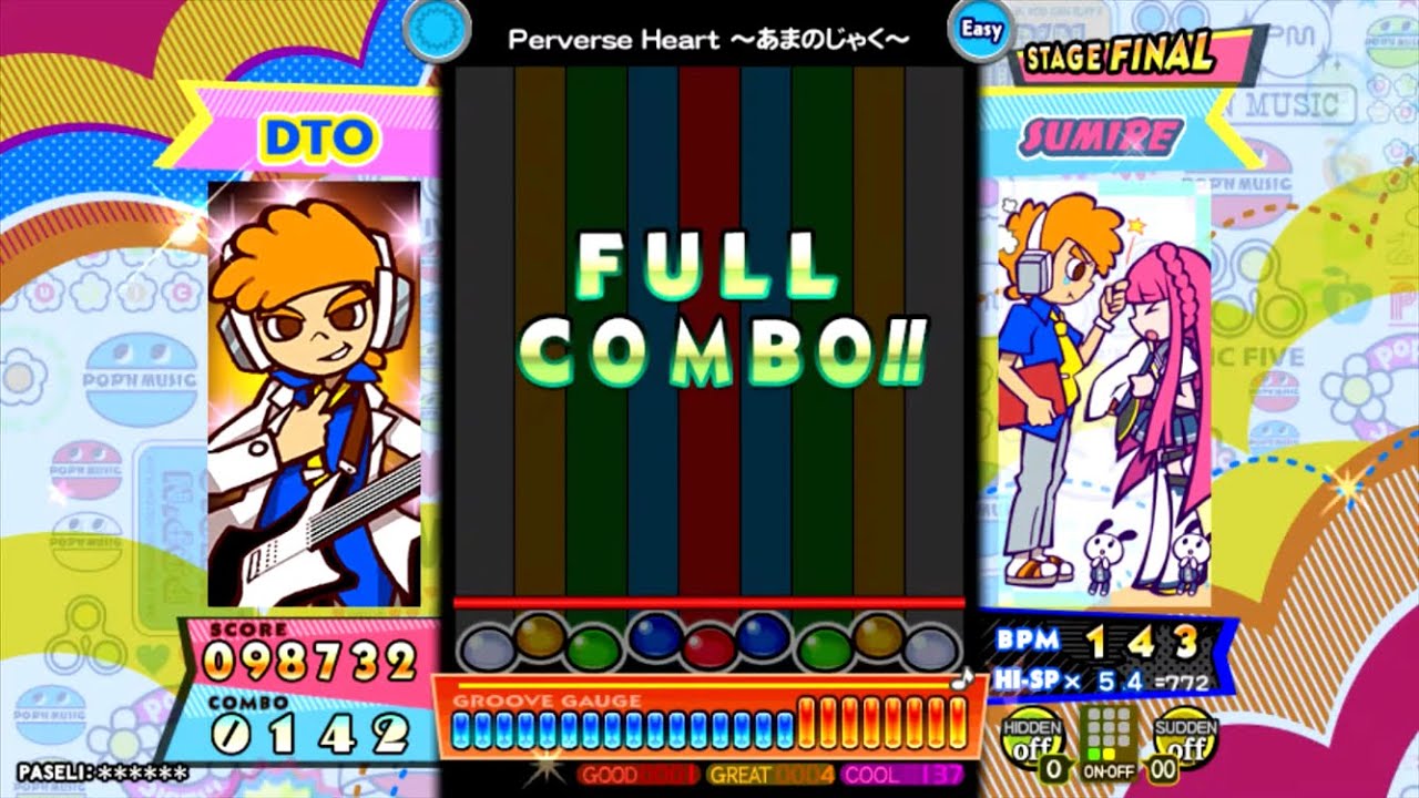 pop'n music】ポップン Pervers Heart~あまのじゃく~ EASY Sランク