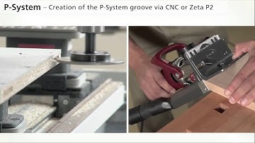 Lamello P System connectors can use Zeta P2 or CNC router