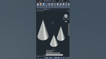 AutoCAD 3D, 3D modeling, cone with 3P 2P #shorts