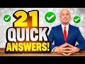 21 ‘QUICK ANSWERS’ to COMMON INTERVIEW QUESTIONS!