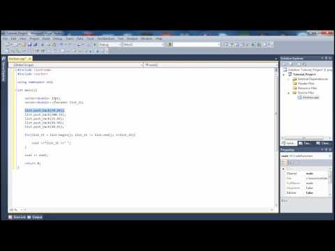 Microsoft Visual Studio C++ Tutorial 36 (Vectors Pt. 2), HD