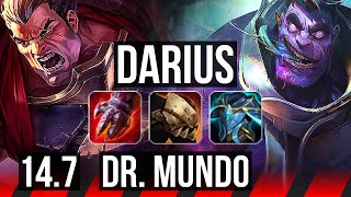 DARIUS vs DR. MUNDO (TOP) | 56k DMG, 6 solo kills, 20/5/11, Godlike, 300+ games | EUW Master | 14.7