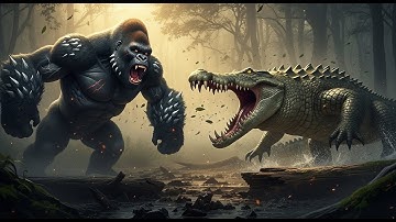 Colossal Gorilla vs Giant Crocodile – The Savage Jungle Battle That Shook the Swamp”