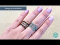 Hope Ring | Beaded Ring Tutorial | Swarovski Bicones Miyuki Delica Bugles
