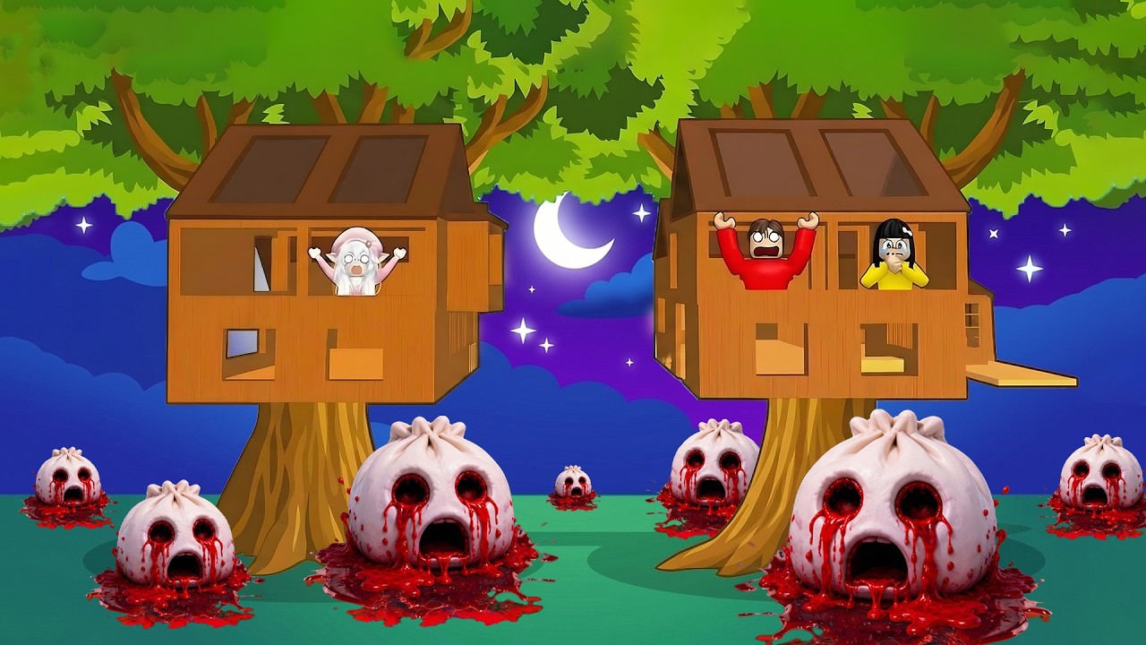 Yuta Mio Buat Rumah Pohon Paling Aman Dari Pasukan Squishy Dumpling Berdarah | ROBLOX