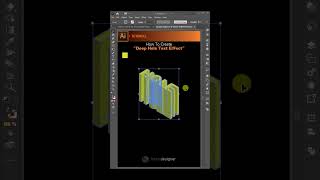 #Shorts_ Illustrator Tutorials _Create "Deep Hole Text Effect"