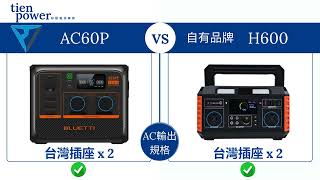 tienpower  移動電源專家 BLUETTI AC60P 600W 504Wh VS H600  600W 520Wh