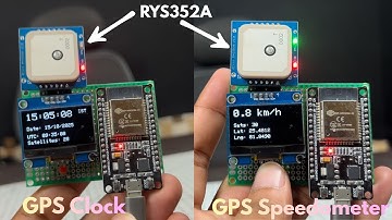 GPS-snelheidsmeter en wereldklok 🌍 | Dual Mode-project met Reyax RYS352A | ESP32 | Nauwkeuriger.