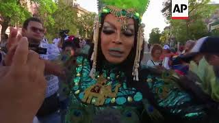 LGBT activists parade through Havana, demand equal rights LGBT activists parade through Havana, demand equal rights