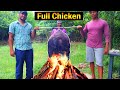 ROCKET STOVE TANDOORI CHICKEN | CLAY CHICKEN TANDOORI | FULL TANDOORI CHICKEN | FARMER COOKING