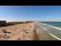 Cocoa Beach Flyover 1st Street South to North Aerial Drone Video
