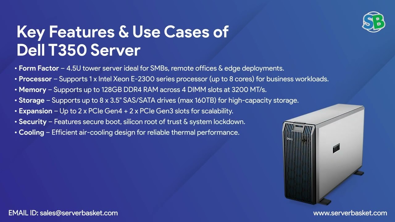 Dell PowerEdge T350 Server Full Specs | Best Tower Server for
