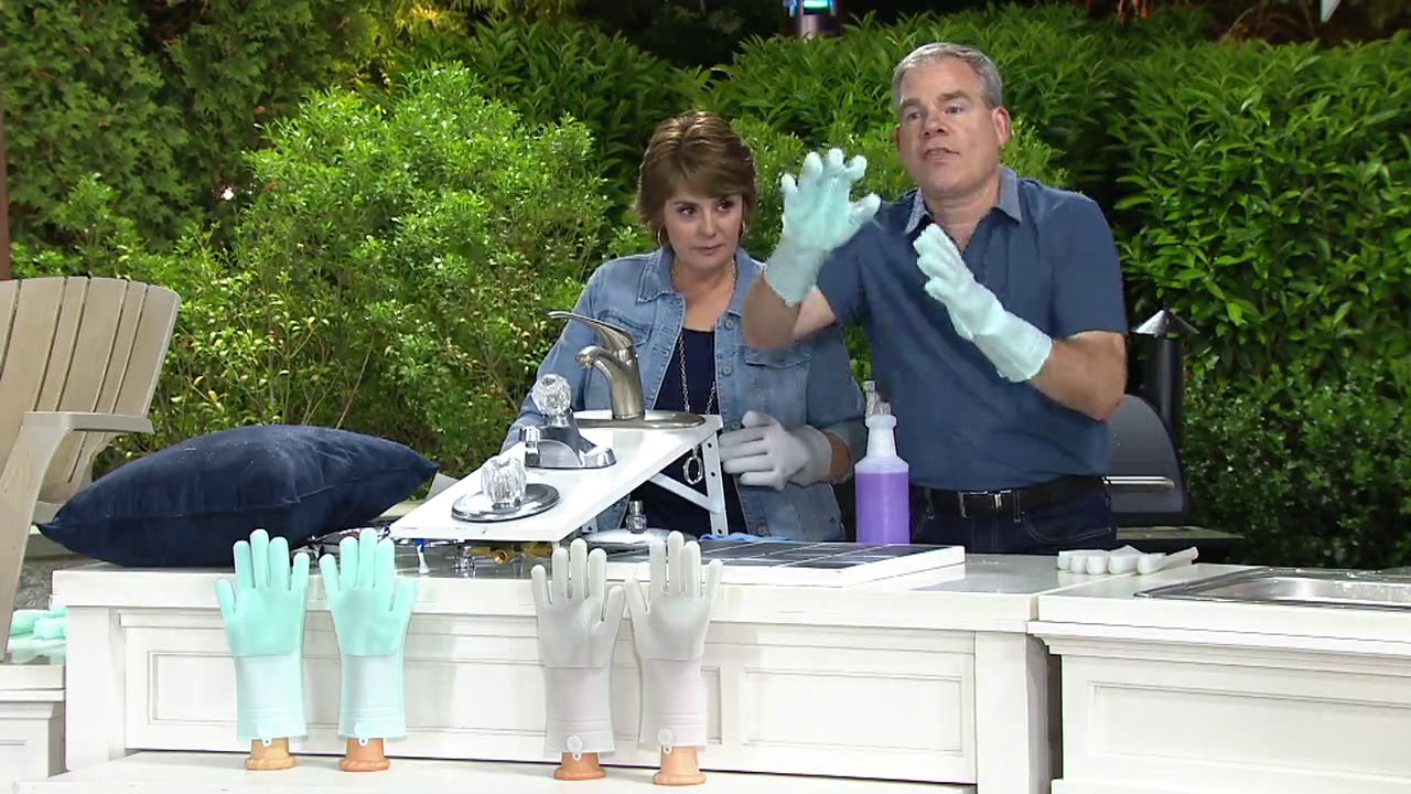 Magic Glove Indoor/Outdoor Silicone Cleaning Gloves on QVC