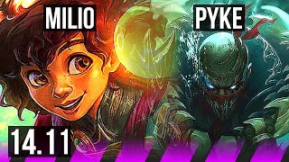 MILIO & Lux vs PYKE & Ezreal (SUP) | 66% winrate, 2/3/18 | BR Master | 14.11